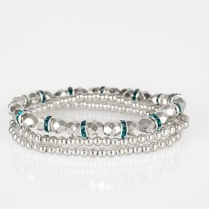 paparazzi Jewelry - Let There BEAM Light - Blue Bracelet Set paparazzi Jewelry - Let There BEAM Light - Blue Bracelet Set